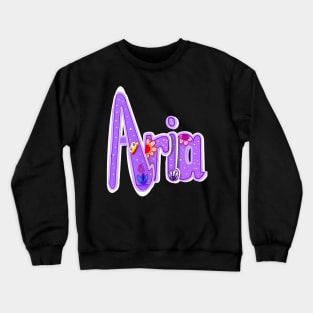 Aria popular girls first name. Personalized personalised customised name Aria Crewneck Sweatshirt